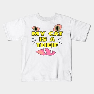 My cat is thief Kids T-Shirt